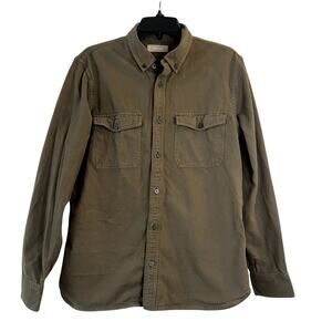 Everlane Men's Button Down Shirt Army Green size L 100% cotton